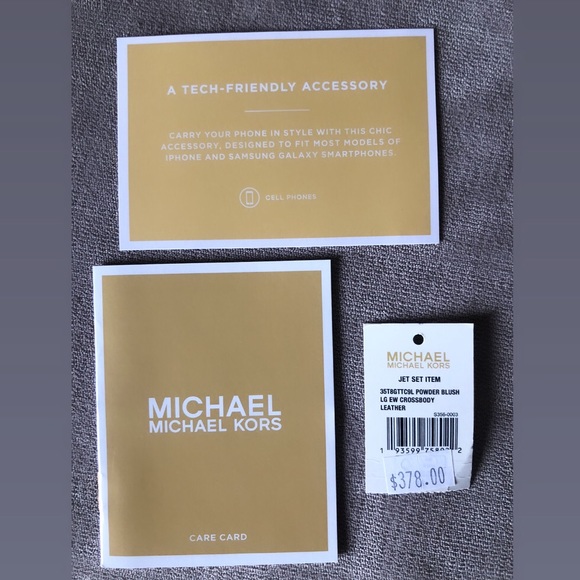 MICHAEL KORS • Jet Set Leather Large Crossbody Bag in Powder Blush • NWT - Picture 5 of 7